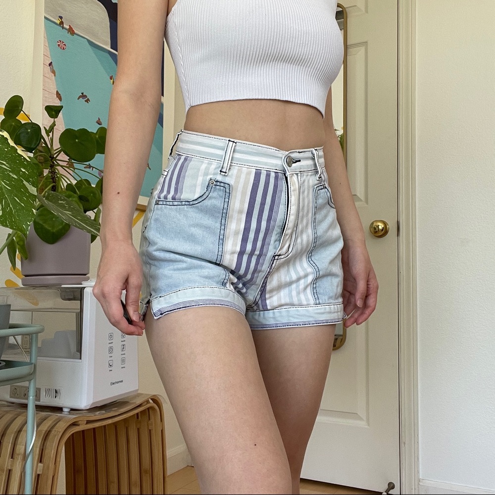 urban outfitters BDG retro striped mom shorts